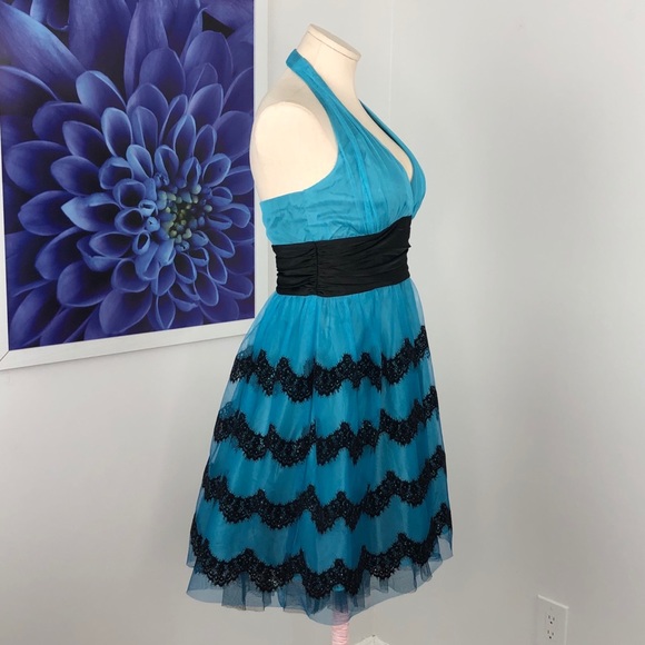 B. Smart Halter Tulle Party Prom Dress - Picture 2 of 7